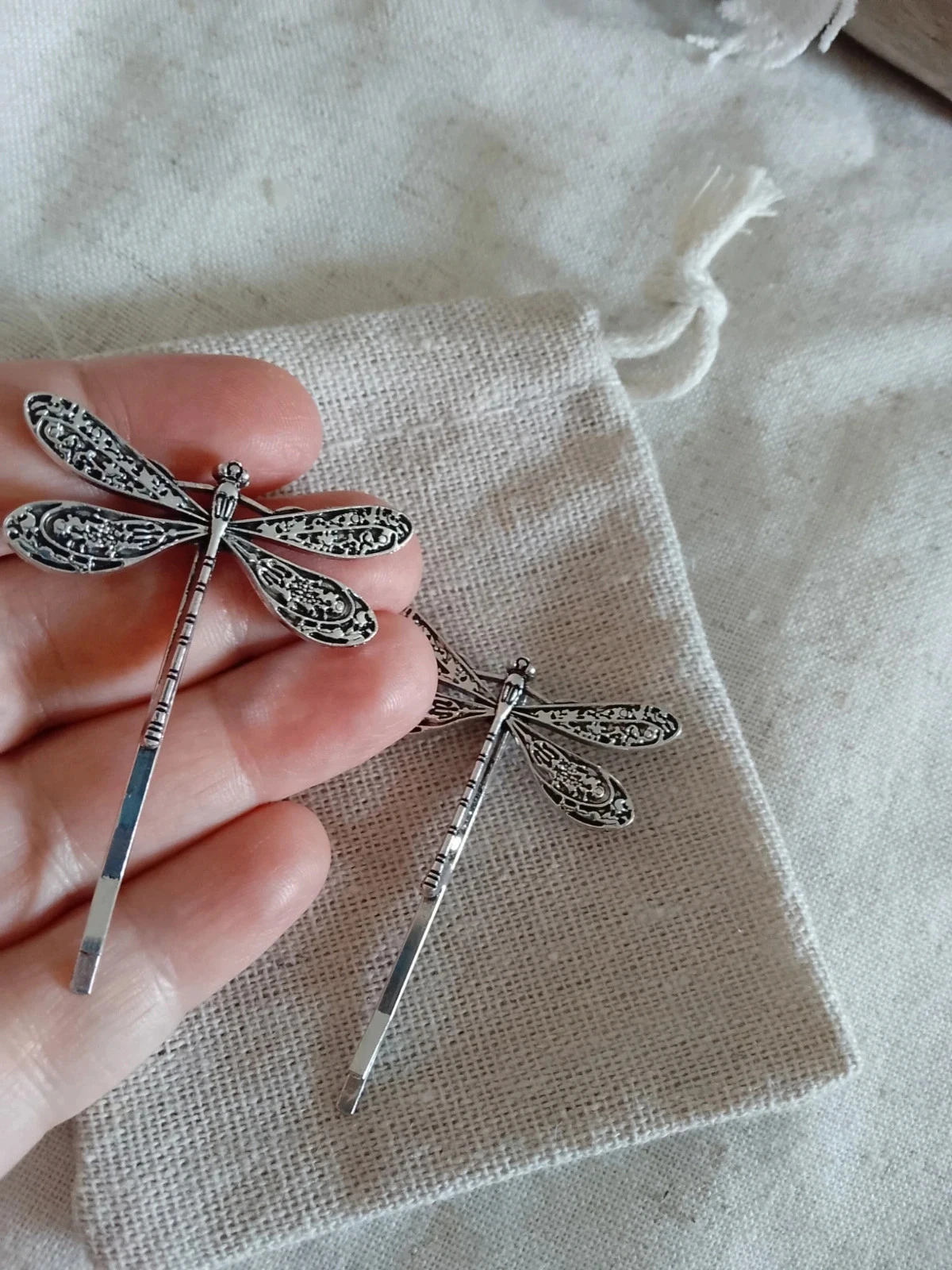 Barrettes libellules zilverkleurige – photo 2
